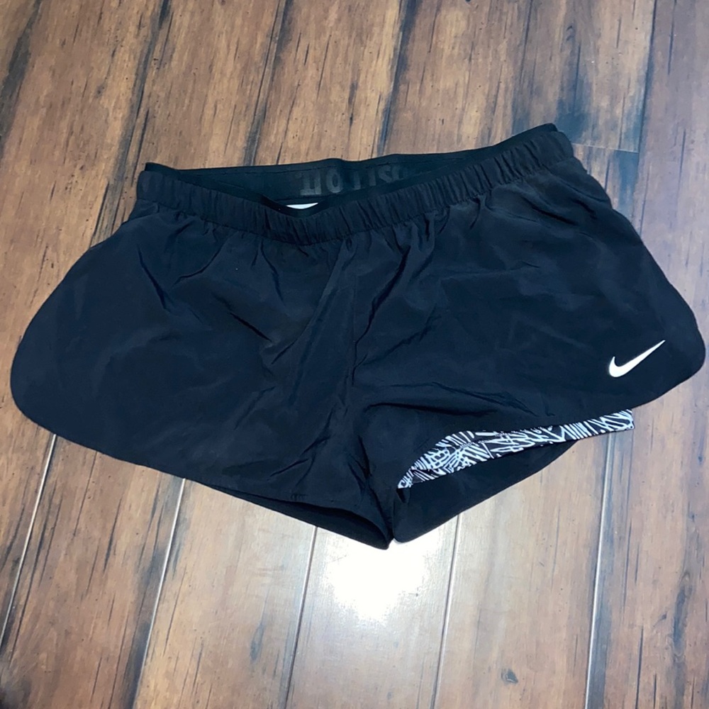 black nike running shorts
